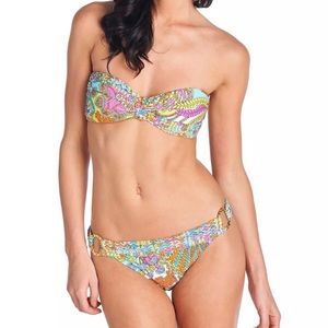 Trina Turk side buckle hipster multi bikini bottom